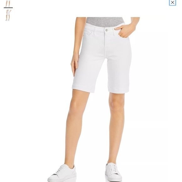 JEN 7 by 7 For All Mankind White Bermuda Shorts 8 - Picture 2 of 15